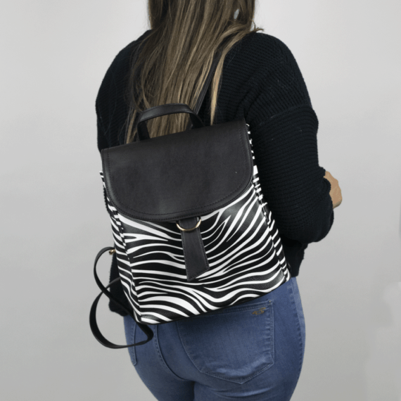 Zebra Pattern Backpack