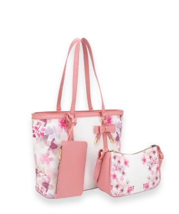 3pc Floral Tote
