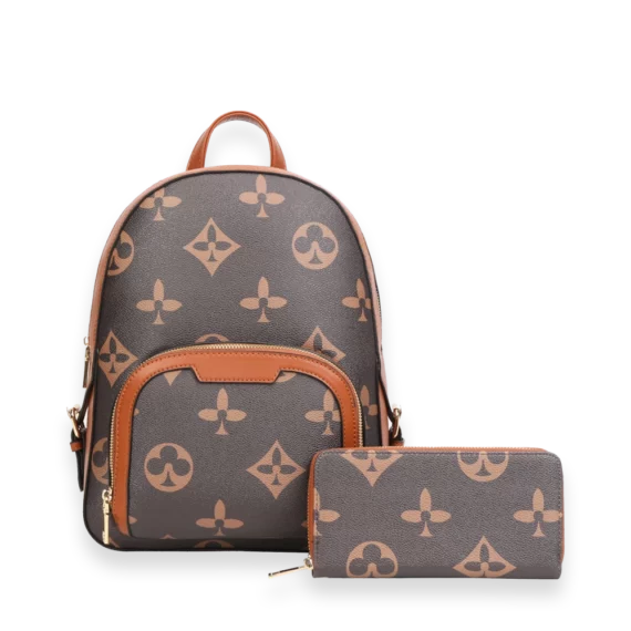 2pc Louis Backpack with Wallet