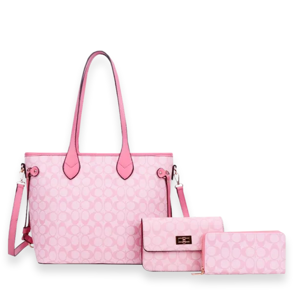 3pc Half Moon Tote with Wallet & Crossbody