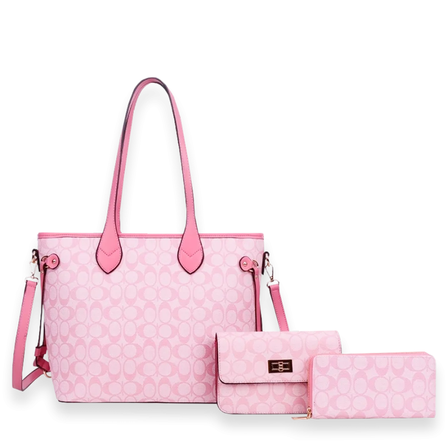 3pc Half Moon Tote with Wallet & Crossbody