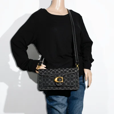 2pc Denim Half Moon Shoulder-Crossbody with Wallet