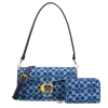2pc Denim Half Moon Shoulder-Crossbody with Wallet