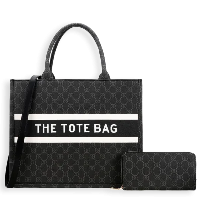 2pc Pattern The Tote Bag with Wallet