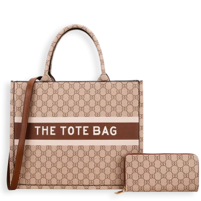 2pc Pattern The Tote Bag with Wallet