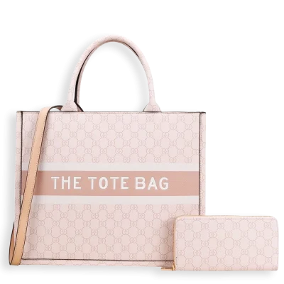 2pc Pattern The Tote Bag with Wallet