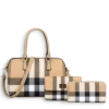 3pc Plaid Doctor Bag with Wallet & Crossbody