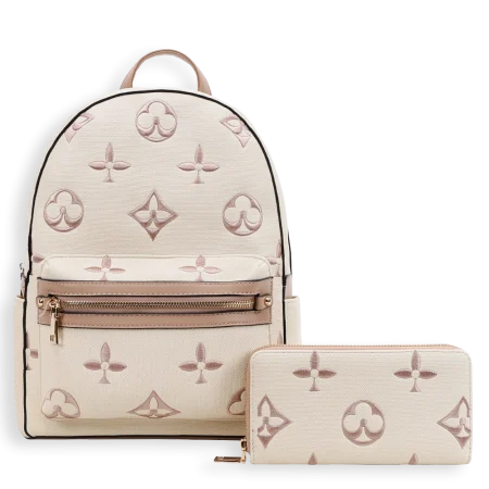 2pc Spade Backpack with Wallet