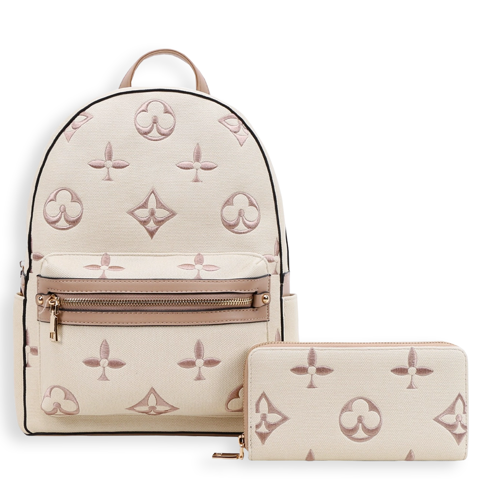 2pc Spade Backpack with Wallet
