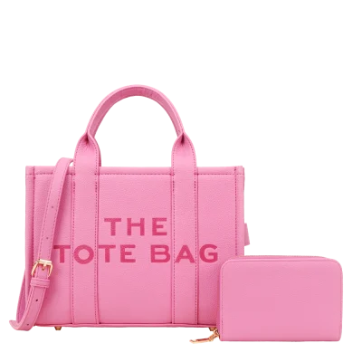 2pc The Medium Tote Bag with Wallet *PU Leather*