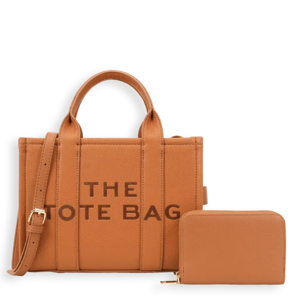 The Medium Tote Bag with Wallet *PU Leather*