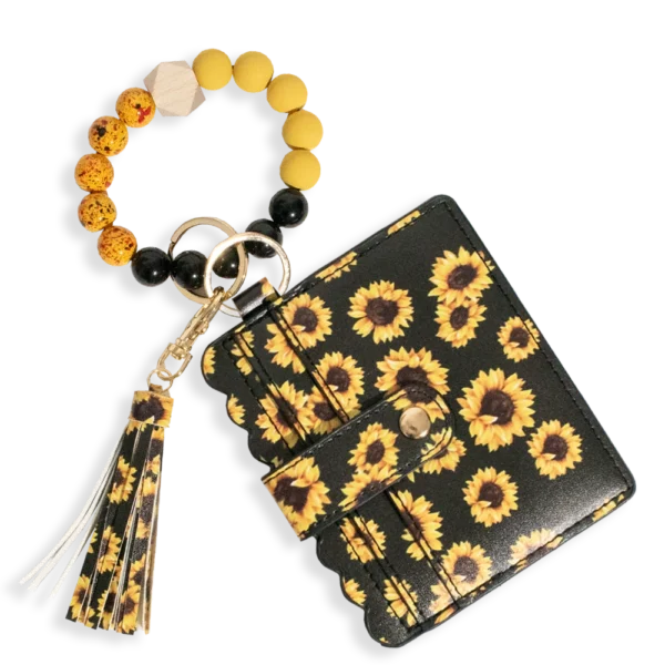 Card Holder with Beaded Wristlet