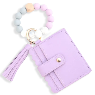 Card Holder with Beaded Wristlet