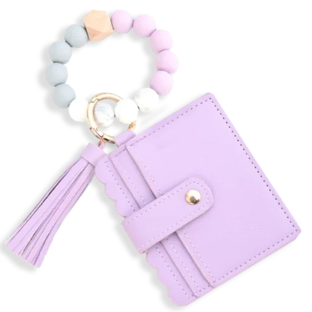 Card Holder with Beaded Wristlet