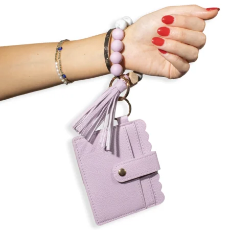 Card Holder with Beaded Wristlet