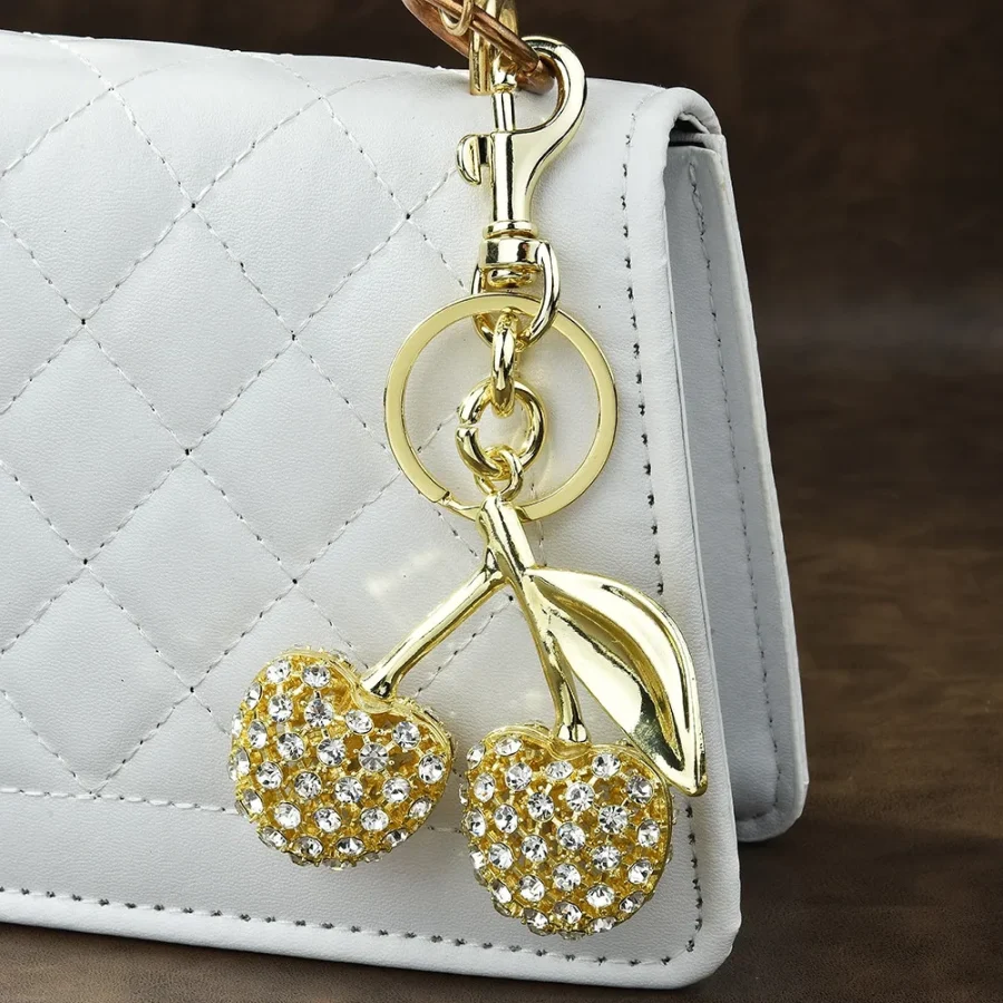 Rhinestone Cherry Handbag Charm - 3 Pack - Image 3