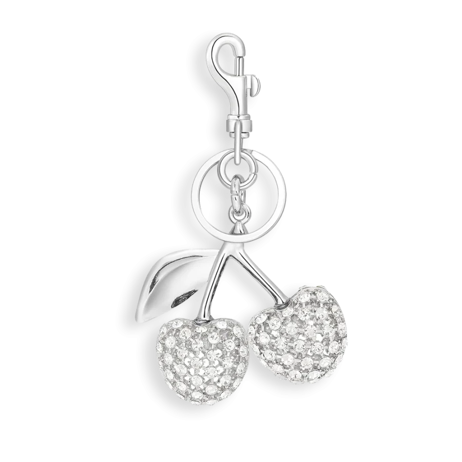 Rhinestone Cherry Handbag Charm - 3 Pack