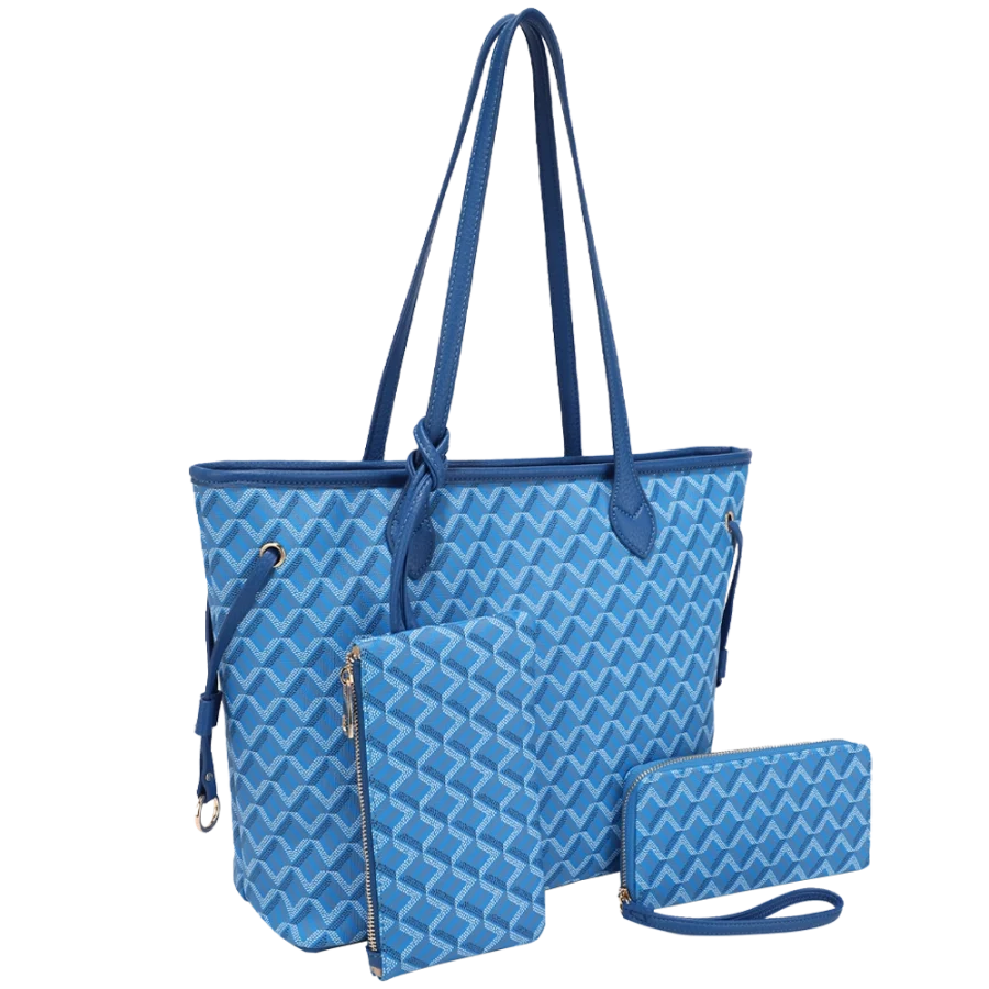 3pc Goyard Tote with Wallet & Pouch