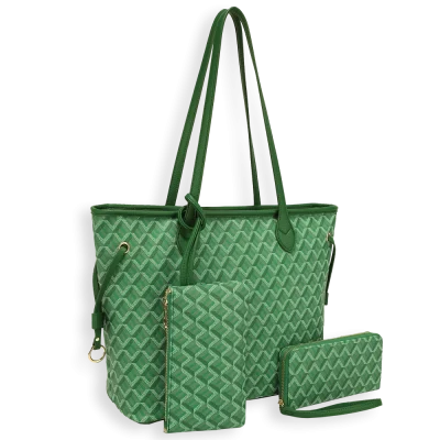 3pc Goyard Tote with Wallet & Pouch