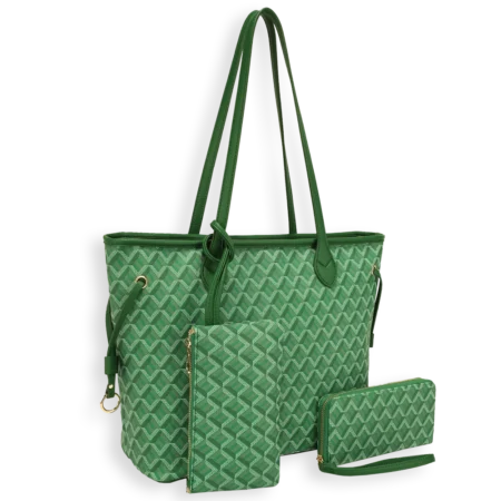 3pc Goyard Tote with Wallet & Pouch