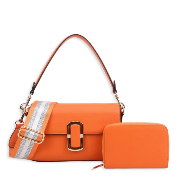 2pc Metal 0 Crossbody with Wallet