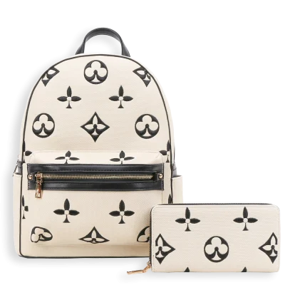 2pc Spade Backpack with Wallet