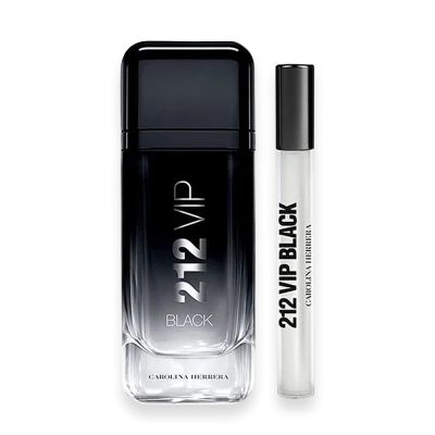 212 Vip Black by Carolina Herrera 3.4 oz. Travel Set