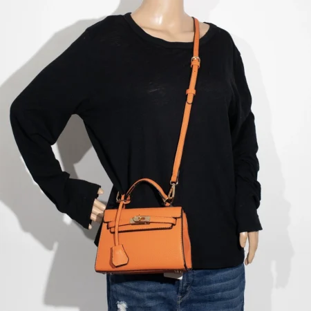 2pc Small Front Lock Satchel with Wallet