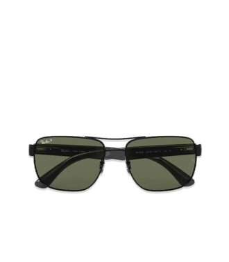 one ray ban Highstreet Squared Black with Green Classic G-15 sunglass front image