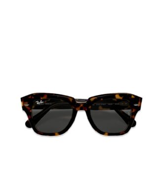State Street Polished Brown Tortoise with Dark Grey sunglass front image