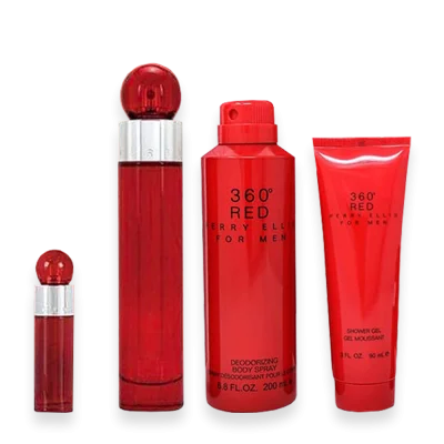 360° Red for Men Perry Ellis 3.4 oz. Gift Set