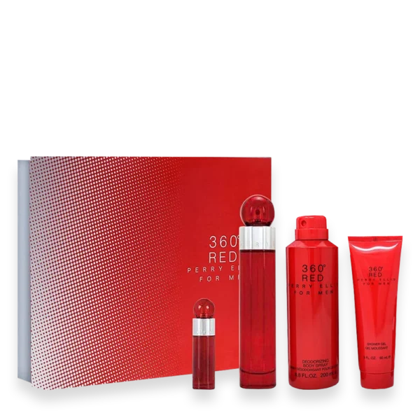 360° Red for Men Perry Ellis 3.4 oz. Gift Set