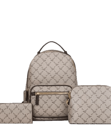 3pc Bee Pattern Backpack With Wallet & Crossbody
