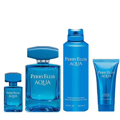 Perry Ellis Aqua 3.4 oz Gift Set
