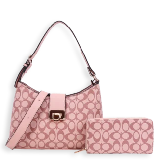 2pc Double CC Shoulder/Crossbody Bag With Wallet