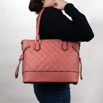 3pc Quilted Tote With Wallet & Crossbody