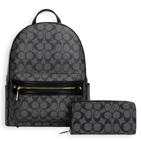 2pc Double CC Backpack with Wallet