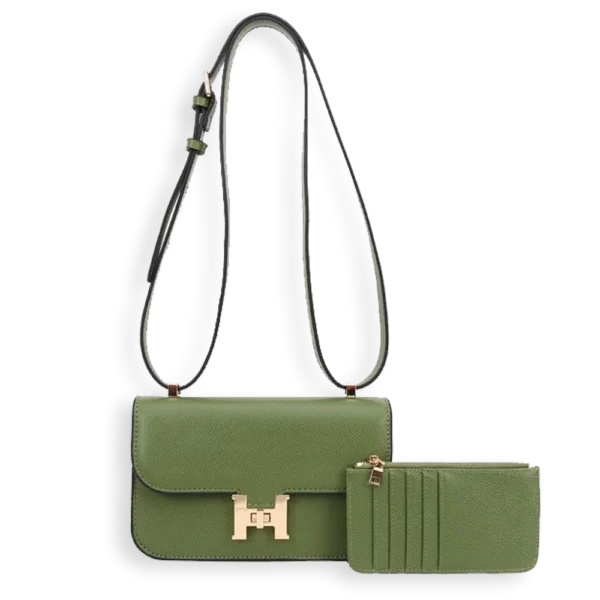 2pc H Crossbody with Card Holder