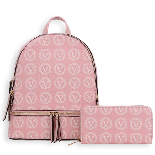 2pc V Backpack with Wallet