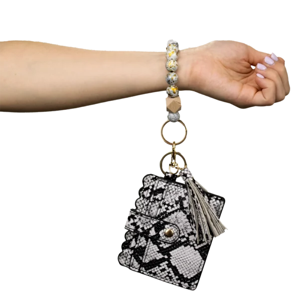 Card Holder with Beaded Wristlet