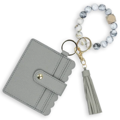 Card Holder with Beaded Wristlet