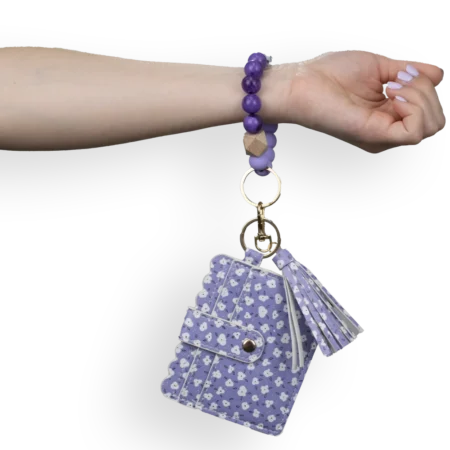 Card Holder with Beaded Wristlet