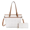 2pc 2 Tone Half Moon Tote with Wallet