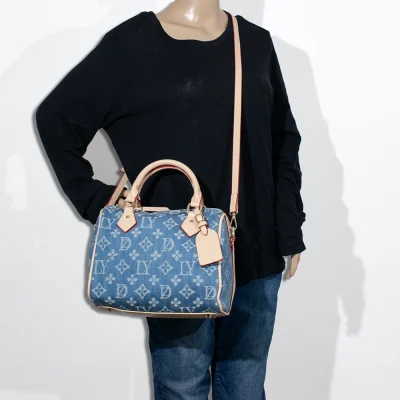 2pc Denim Spade Doctor Bag with Wallet