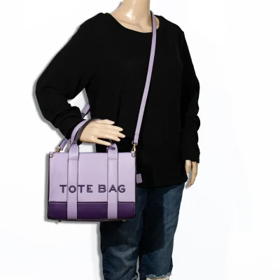 2pc The Medium Leather Tote with Wallet *2 Tone*