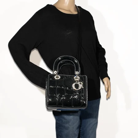 2pc Patent Leather Bag with Wallet