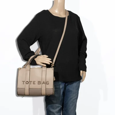 2pc The Medium Leather Tote with Wallet *2 Tone*