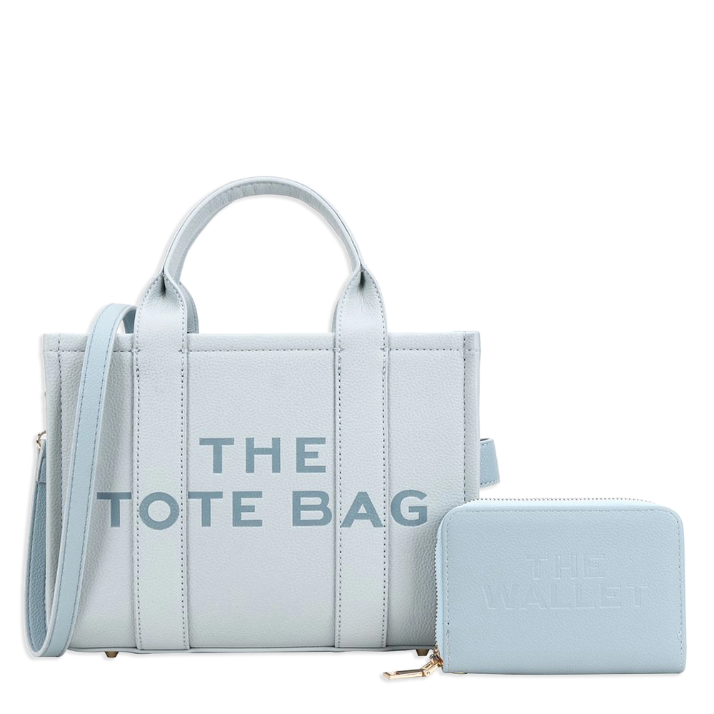2pc The Medium Tote Bag with Wallet *PU Leather*