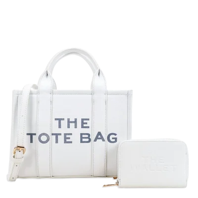 2pc The Medium Tote Bag with Wallet *PU Leather*
