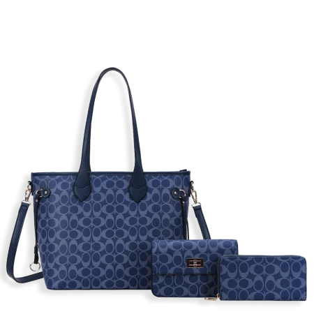 3pc Half Moon Tote with Wallet & Crossbody